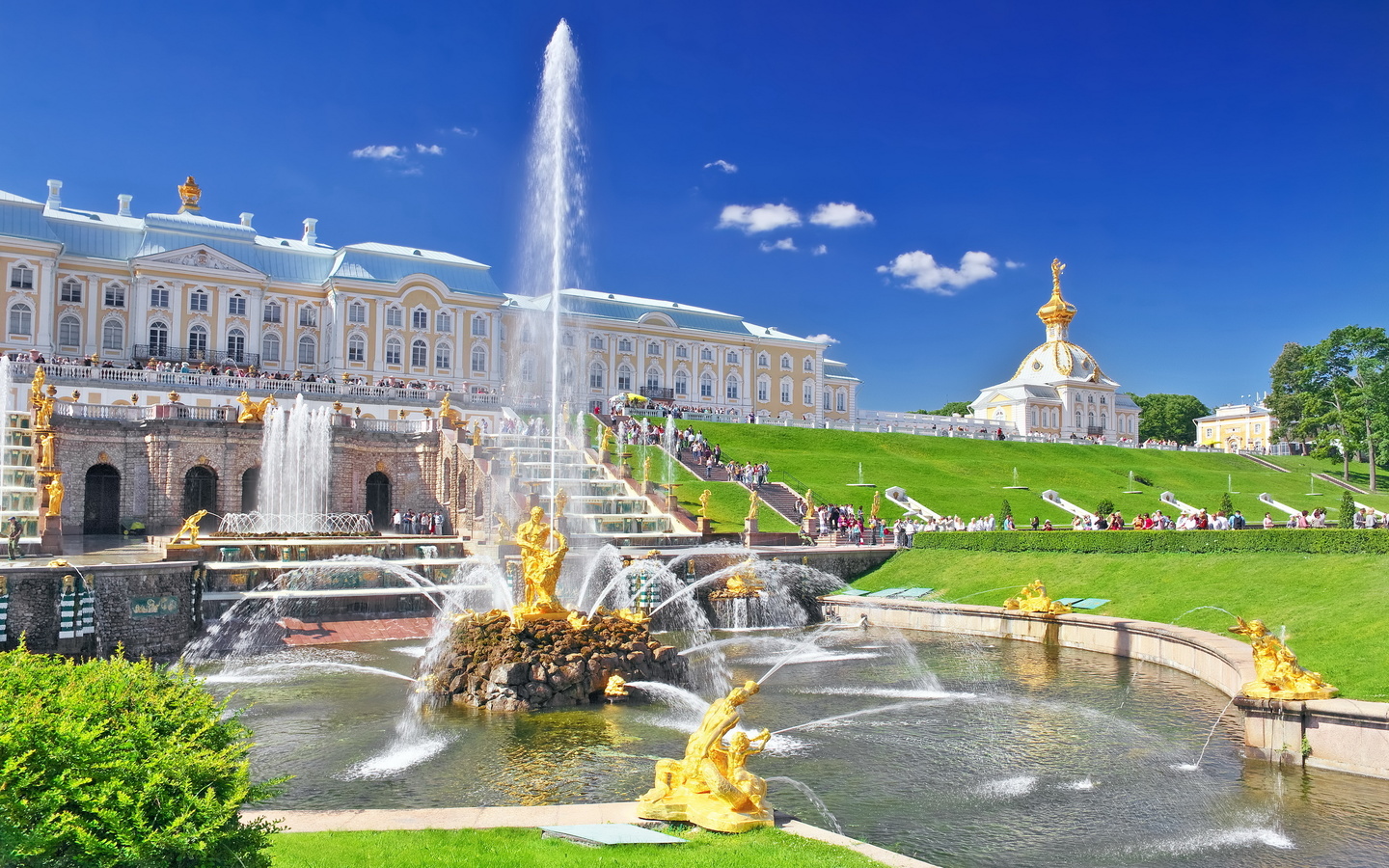 Stage de Russe à Saint-Pétersbourg, Niveau Elémentaire Peterhof grande cascade Петергоф Петродворец Большой каскад фонтаны Самсон - Stage de Russe à Saint-Pétersbourg, Niveau Elémentaire