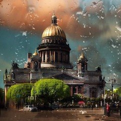 Stage de Russe à Saint-Pétersbourg, Niveau Elémentaire Saint Pétersbourg Saint Isaac pluie Исаакиевский собор дождь - Stage de Russe à Saint-Pétersbourg, Niveau Elémentaire